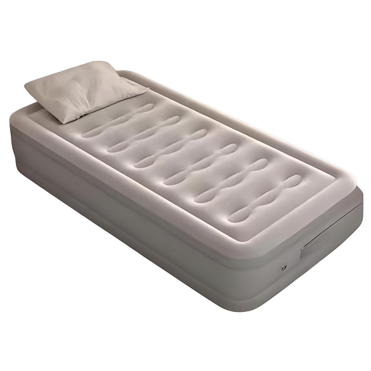 DAEMONIC Single Air Bed, Inflatable Bed with Built-in Electric Pump, 3 Mins Quick Self-Inflation/Deflation Guest Air Mattress, Blow Up Bed for Home Portable Camping Travel