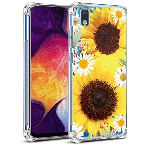 Coque Galaxy A10E fleurie souple en TPU transparent anti-choc