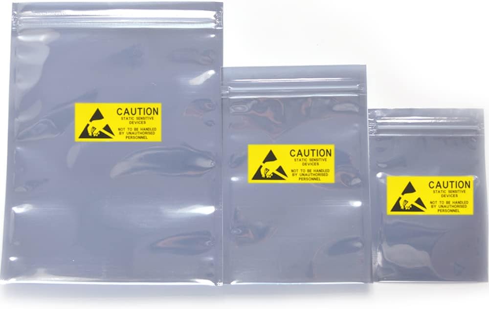 HRX Package 100pcs Premium AntiStatic Resealable Bags, 5.9