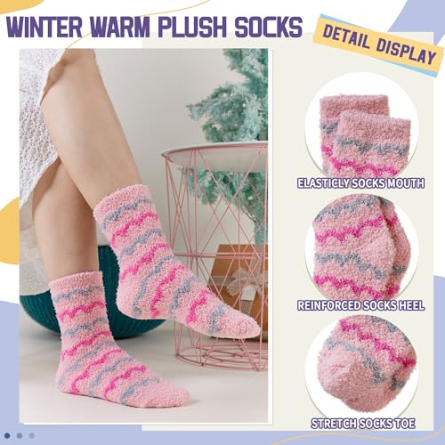 Image of DoSmart Fuzzy Socks For Women Slipper Warm Fluffy Soft Winter Cozy Plush Cabin Sleep Christmas Home Socks