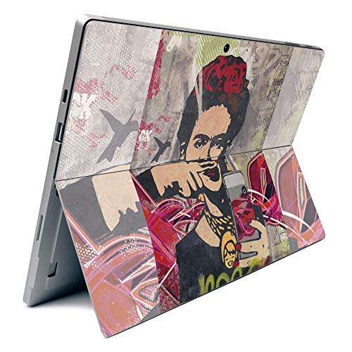 Image of MightySkins Carbon Fiber Skin for Microsoft Surface Pro 7 - Grafitti Selfie | Textured Carbon Fiber Finish | Easy to Apply, Remove, and Change Styles | Made in The USA