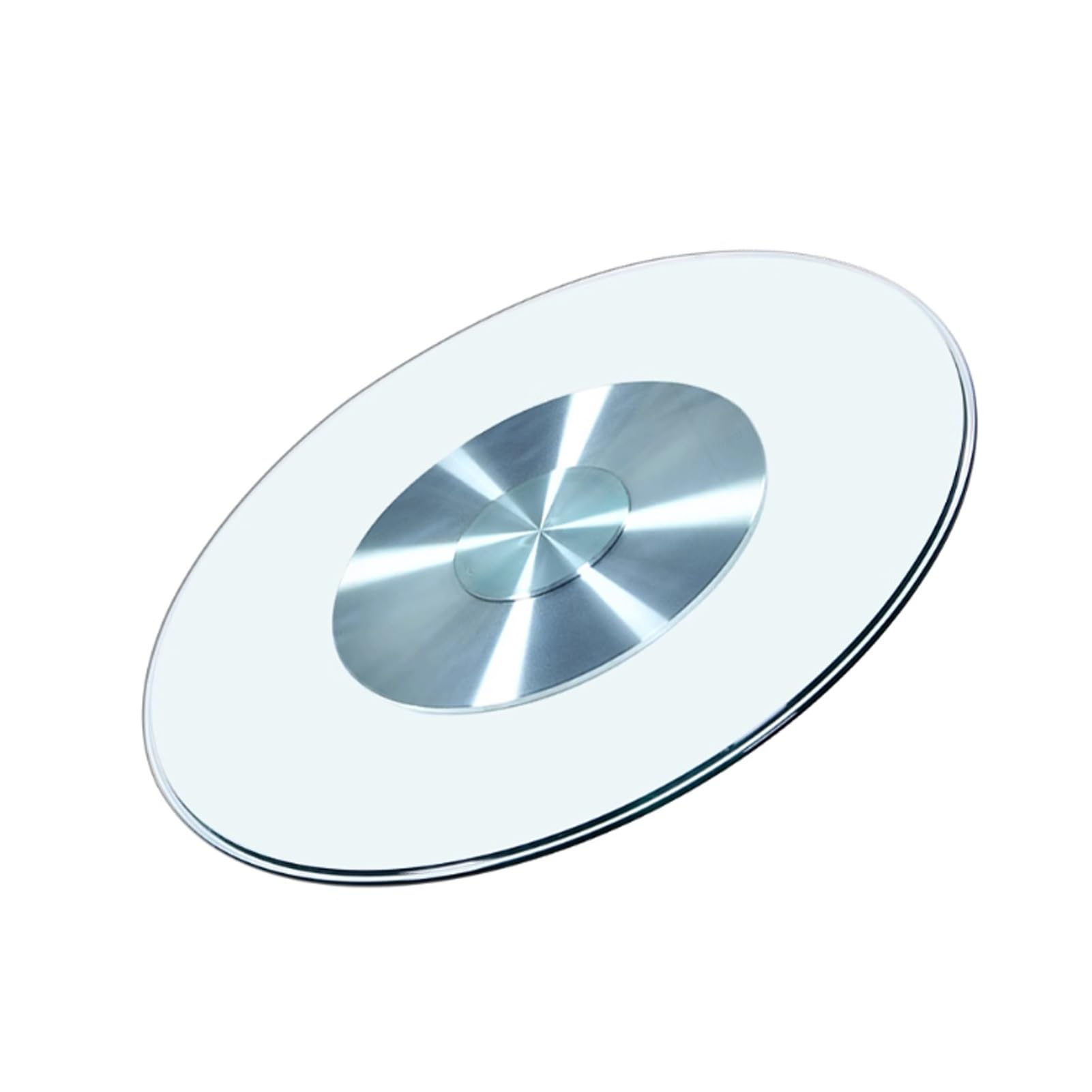 UZAMIRLEX Glass Lazy Susan Turntable, Round Tempered Glass Lazy Susan Turntable Multiple Sizes(Ø 80cm/31.5in)