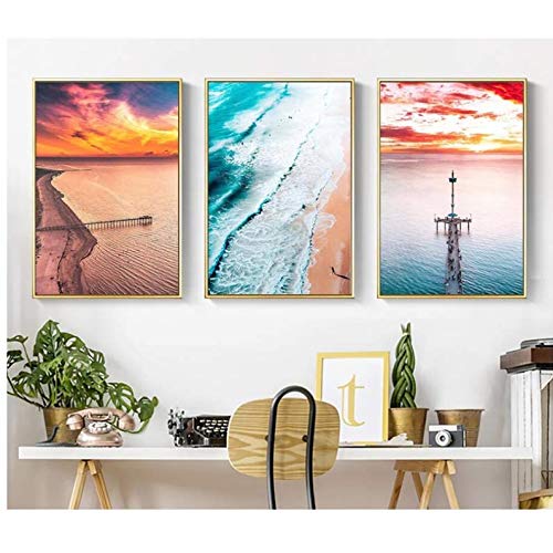 Impression sur toile paysage marin de haute qualite 50x70cm