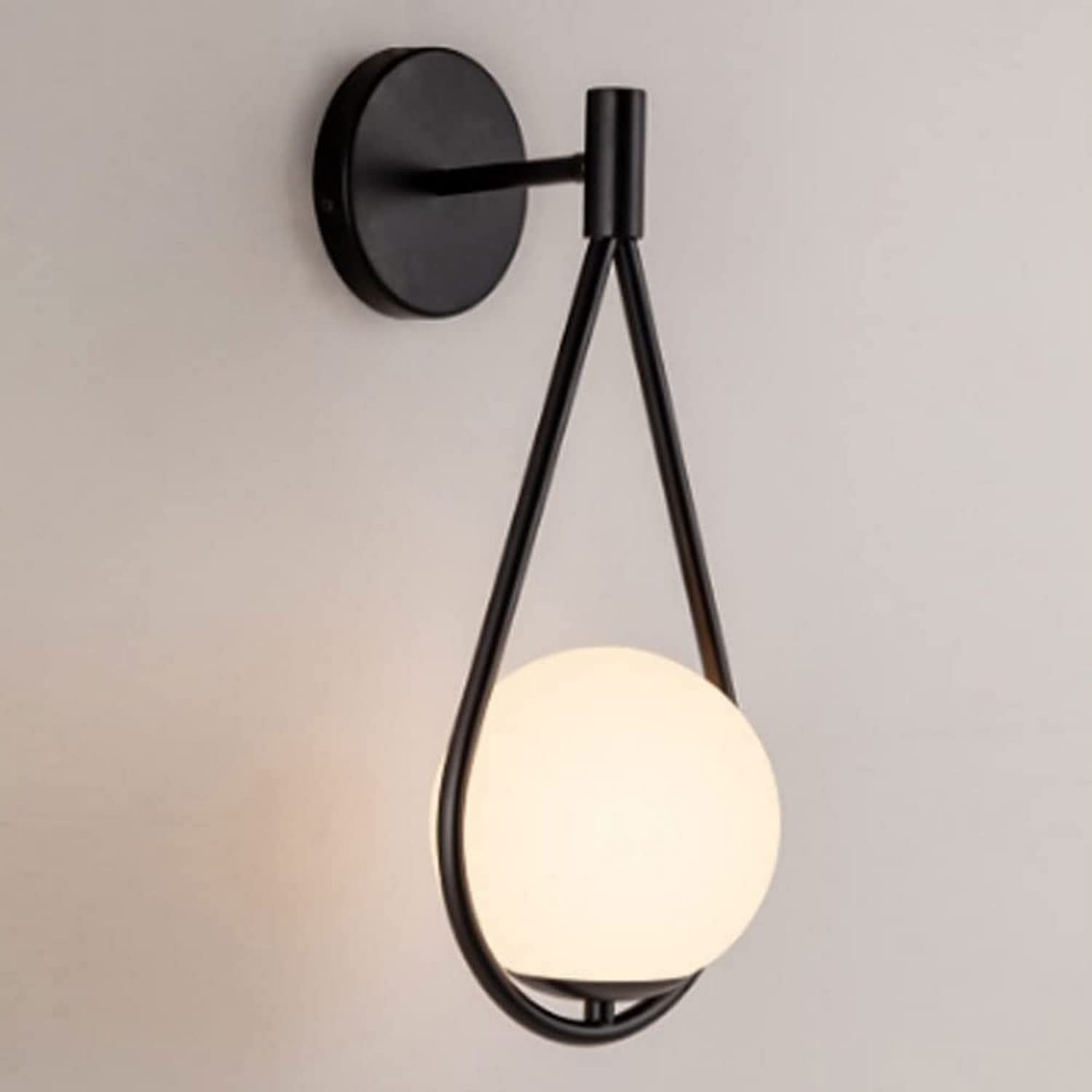 VDOQTLJT Wall Sconces Light - Lantern Modern Minimalist LED Glass Lamp Stairs Restaurant Corridor Bedroom Bedside Night Sconce Decor Sty(Style B)