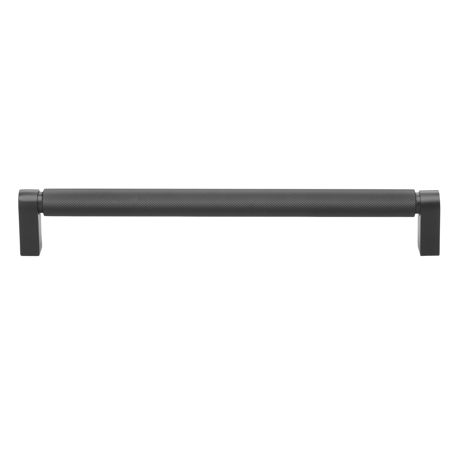 Gliderite Hardware Matte Black Gliderite 8.75 Inch Cc Solid Knurled Bar Pull Cabinet Hardware Handle, 4788-224-Mb (10)