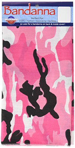 Carolina HAV, A, Hank Camouflage Bandanna, 22-Inch by 22-Inch, Pink