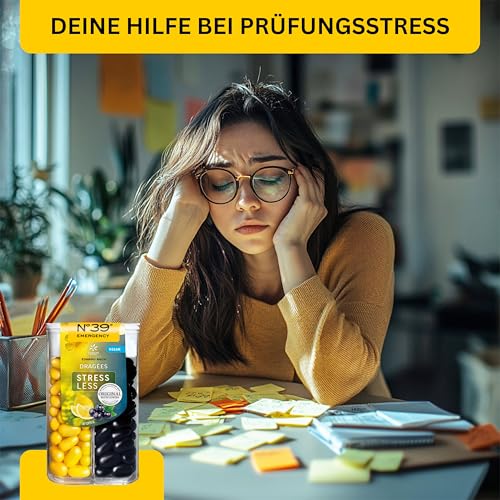 Original Bachblüten N°39 Emergency Stressless Tag & Nacht Dragees nach Dr. Bach von Lemon Pharma, Vegan