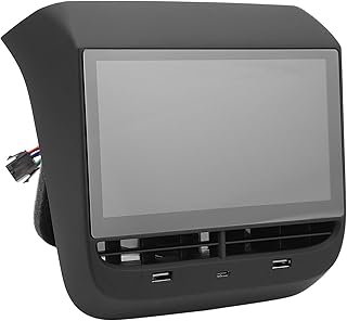 LCD Screen Rear Seat, 7in Rear Seat Display Screen HD 1024x600 Pixel LCD Air Conditioning Control IPS Multimedia Entertainment Player Replacement for Tesla Model 3 Y