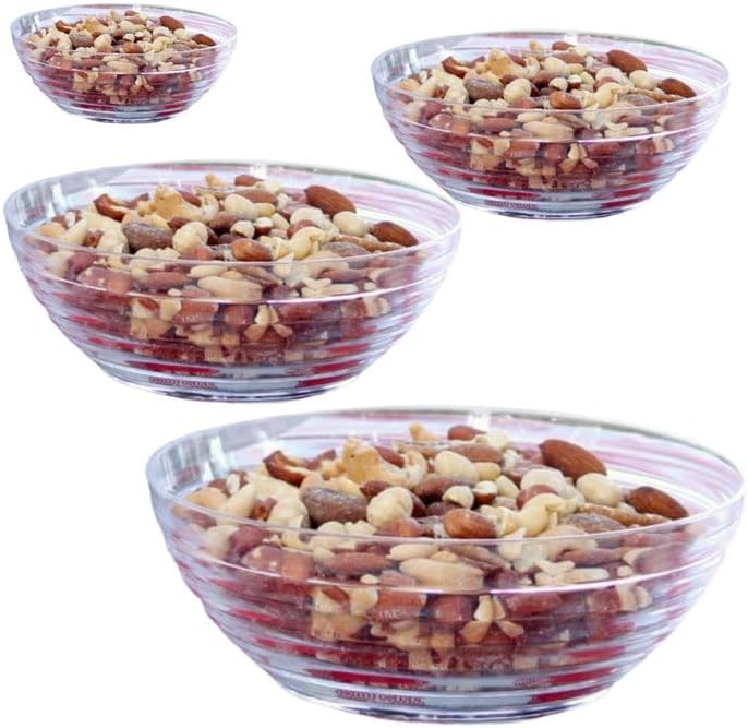 10 Quart 15 inch Extra Large Heavyweight Disposable Plastic Ringed Serving Bowl: 3 Pcs