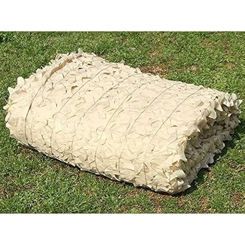 Pxzybd Camouflage Net Beige,Garden Shade Net,Military Reinforced Camouflage Netting,Lightweight Sunscreen Net,Oxford Cloth Camo Netting,Car Cover,Camping,Hunting,Decoration,Beige-2x5m(6.6 * 16.4ft) Cover