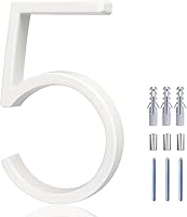 Vista 11 de Números de casa flotantes - Números de casa de dirección modernos de 5 pulgadas con kit de uñas e instrucciones, fáciles de instalar, número 2