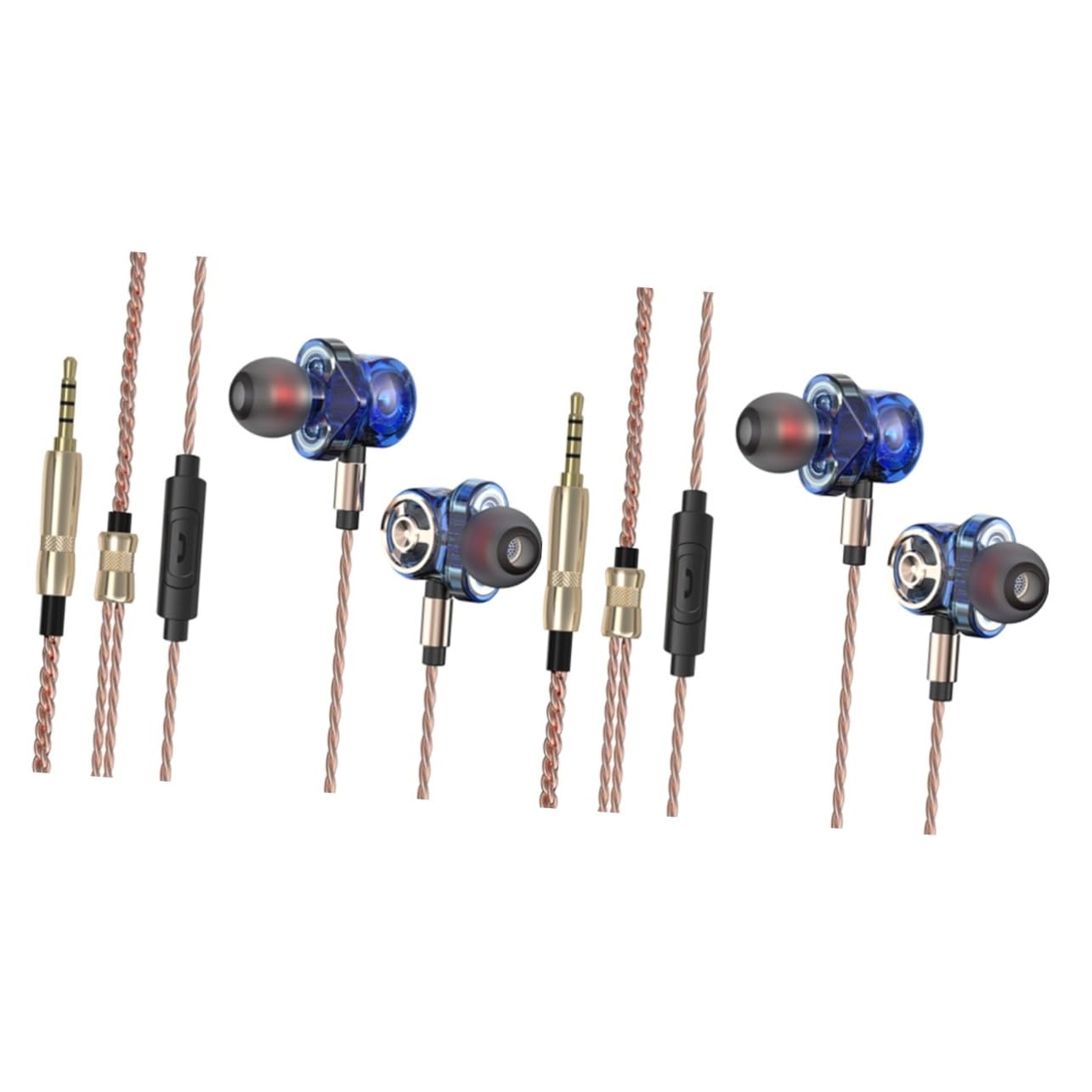 OSALADI 2piezas Auriculares con Cable De Estéreo De Metal con Micrófono Diseño Ergonómico y Sonido Balanceado Música y Películas Auriculares Deportivos con Graves
