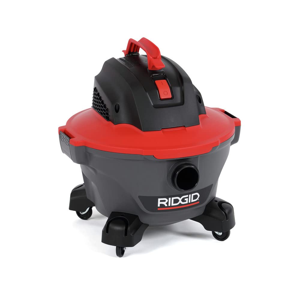 RIDGID 62698 RT0600 NXT 6-Gal. Wet Dry Shop Vacuum with Casters 4.25 Peak HP Motor and Pro Locking Hose Dark Gray and Red product thumbnail 5