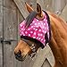 Mackey Pink Dotty Fly Mask No Ears, Small Pink