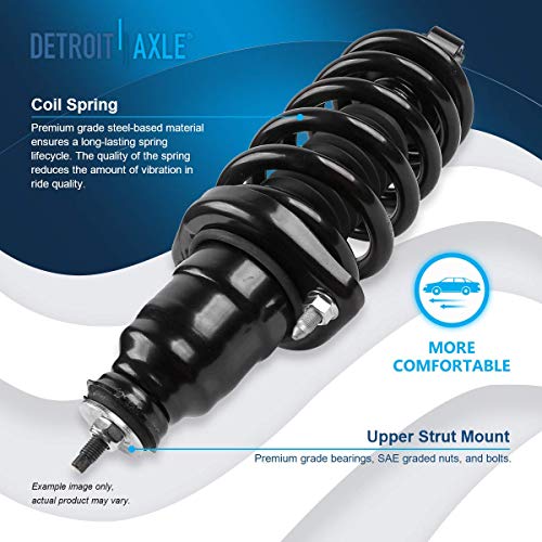 Image of Detroit Axle - Rear 2pc Struts for 2003-2011 Honda Element, 2 Struts w /Coil Spring Assembly 2004 2005 2006 2007 2008 2009 2010 Replacement Suspension