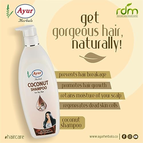 Image of Ayur Herbals Coconut Shampoo For Dry Hair 500 ml
