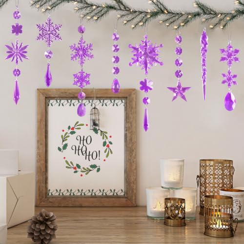Image of Crystal Ornaments for Christmas Tree Winter Wonderland Decorations