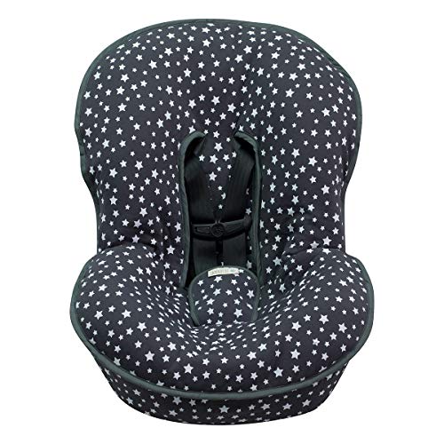 JYOKO Kids Universal Padded Cover Liner for Baby car seat Gr 0/100% Cotton Made (Compatible with Maxi COSI, Chicco, Britax and More) (Winter Sky)