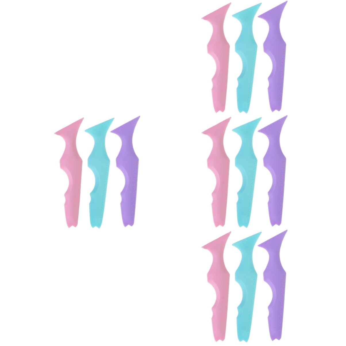 MAGICLULU 4 Set Di Stencil Per Sopracciglia Per Principianti in Silicone Per Eyeliner Applicatore Per Mascara Kit Di Strumenti Per Il Trucco 3 Pezzi*4
