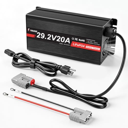 Image of 24V 20A Lithium Battery Charger for 29.2V LiFePO4 Batteries
