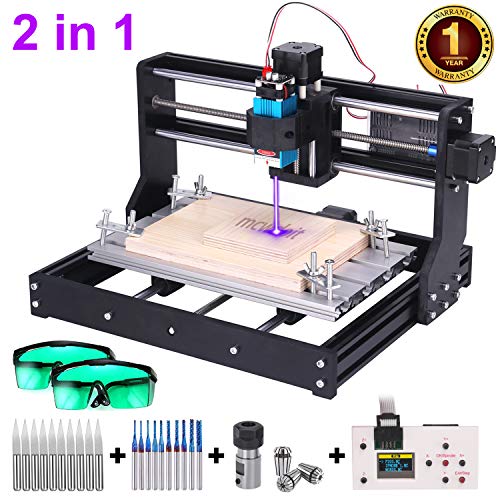 Upgrade 3000MW Laser Engraver CNC 3018 Pro Router Kit Engraving Machine, GRBL Control