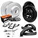 R1 Concepts Front Rear Brakes and Rotors Kit |Front Rear Brake Pads| Brake Rotors and Pads| Super Duty Brake Pads and Rotors | Brake Drums, Hardware, and Adjusters|fits 2000-2002 Dodge Dakota, Durango