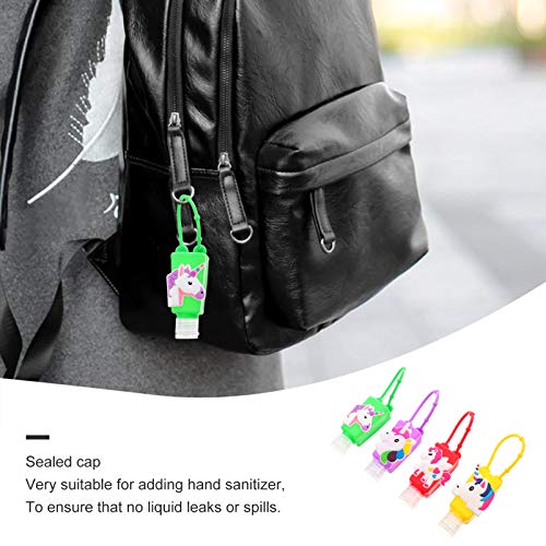 PIXNOR 4 PeÃ§as de Garrafa de Viagem Vazia Porta-Chaves Porta-Chaves Garrafa de PlÃ¡stico de UnicÃ³r