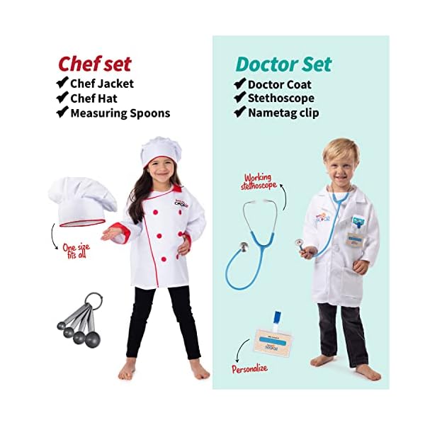 Born toys dress up & pretend play kids costumes set ages 3-7, washable kids dress up clothes for play - image 4