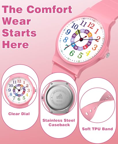 SOCICO Kids Analog Watch for Boys Girls Camouflage Sport Watches, 30M Waterproof, Rubber Band, Easy to Read for Child Teens Ages 5-15 Perfect for Gifts4