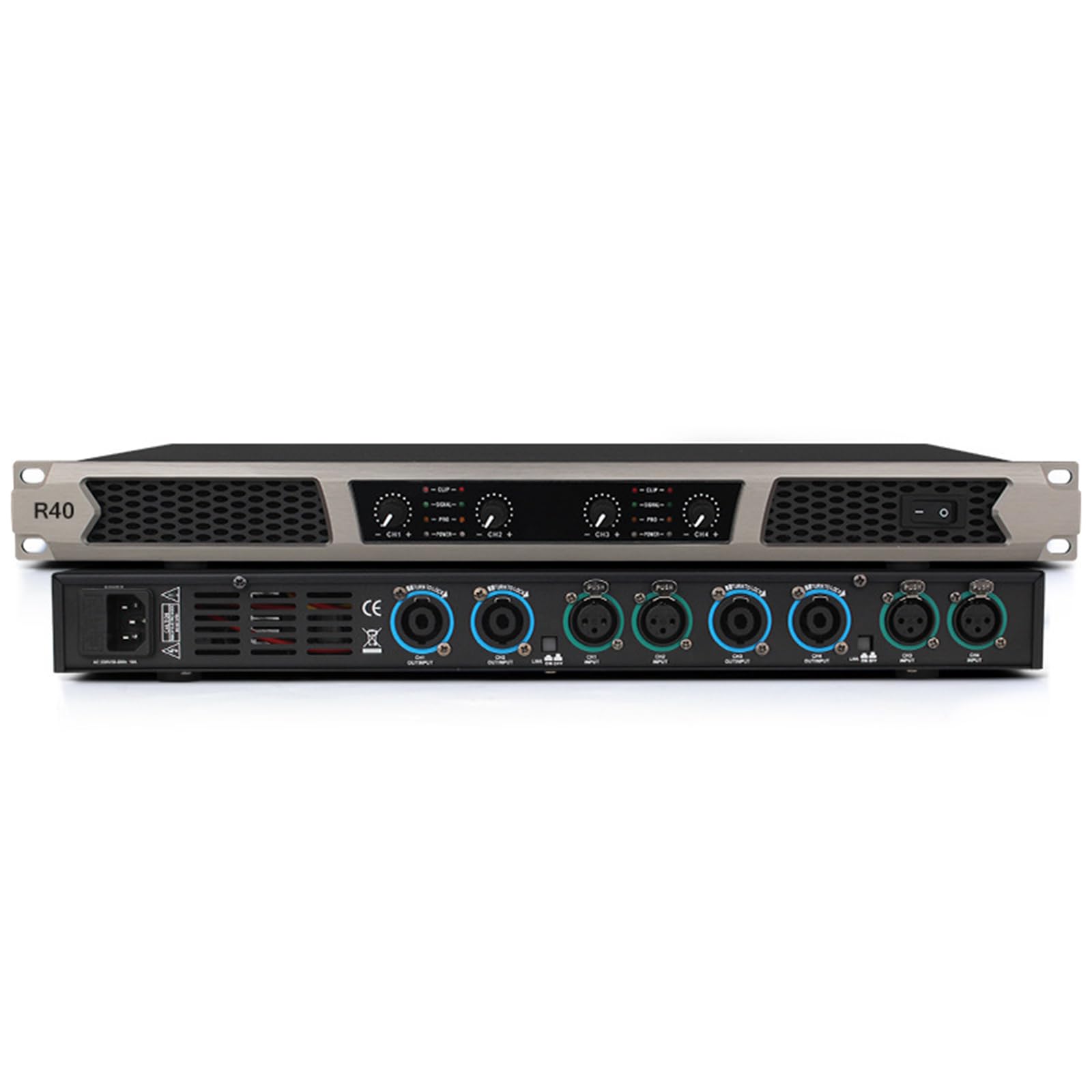 Amplificadores De Potencia Profesionales De 600 W*2/4, Amplificador Digital De Etapa Posterior, con Interfaz XLR, Salida Independiente De Dos/Cuatro Canales, para Uso Doméstico, Karaoke