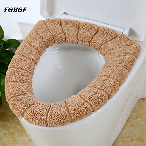 Dark Khaki FGHGF Warm Bathroom Toilet Seat Closestool Soft Warmer