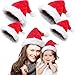 Cappello di Natale, cappello di Babbo Natale, cappello di Natale per adulti e bambini, unisex in velluto, comodo cappello di Natale extra spesso classico per Natale,Adulto x2 Bambino x2