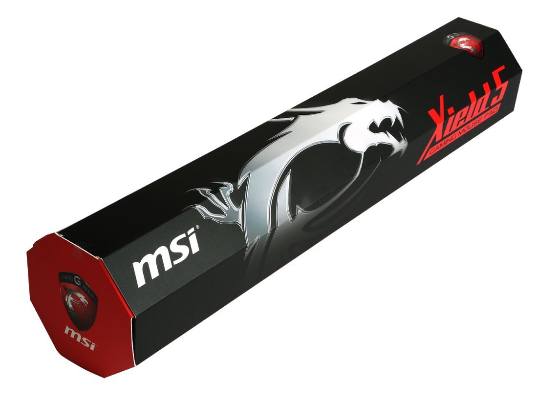 MSI Gaming Shield Mousepad Nero, Grigio Tappetino per mouse per gioco da computer