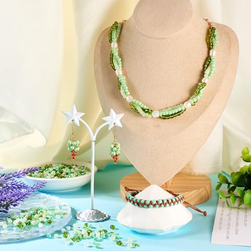 Craftdady 100g Green Glass Seed Beads 4mm 6/0 Pony Czech Glass Bead Spacers Black Mixed for DIY Spring Beading Bracelet Necklace Jewelry Making - Image 2