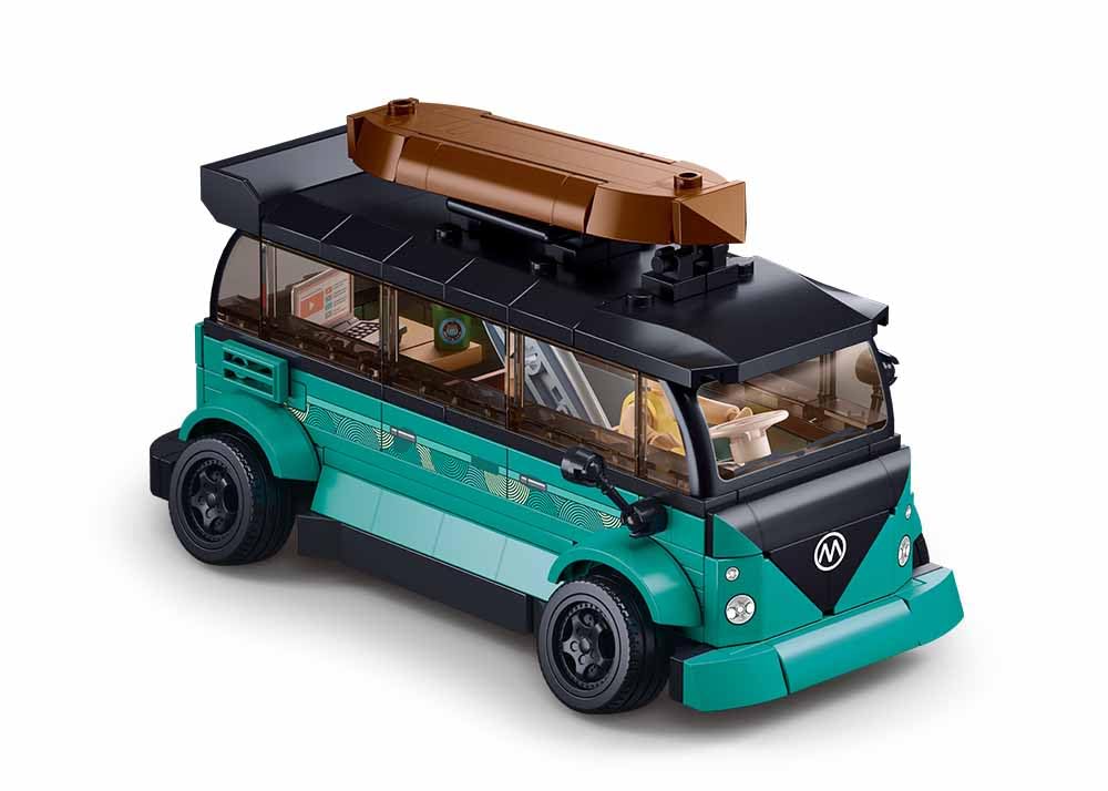 Sluban TS-1 Surf Car Modellbaukasten, 1/35 Maßstab, 276 Teile, Türkis-Schwarz, 8-14 Jahre, M38-B1191
