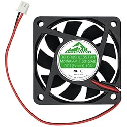 Ventilador 60X60 12V 60 mm x 60 mm x 15 mm 12V DC Ventilador de refrigeración sin escobillas con rodamiento de bolas 2 pines