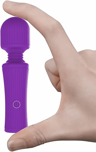 Mini masajeador, pequeño masajeador inalámbrico con 10 modos de vibración para mujer, mini masajeador eléctrico para cuello, hombro, espalda, masaje