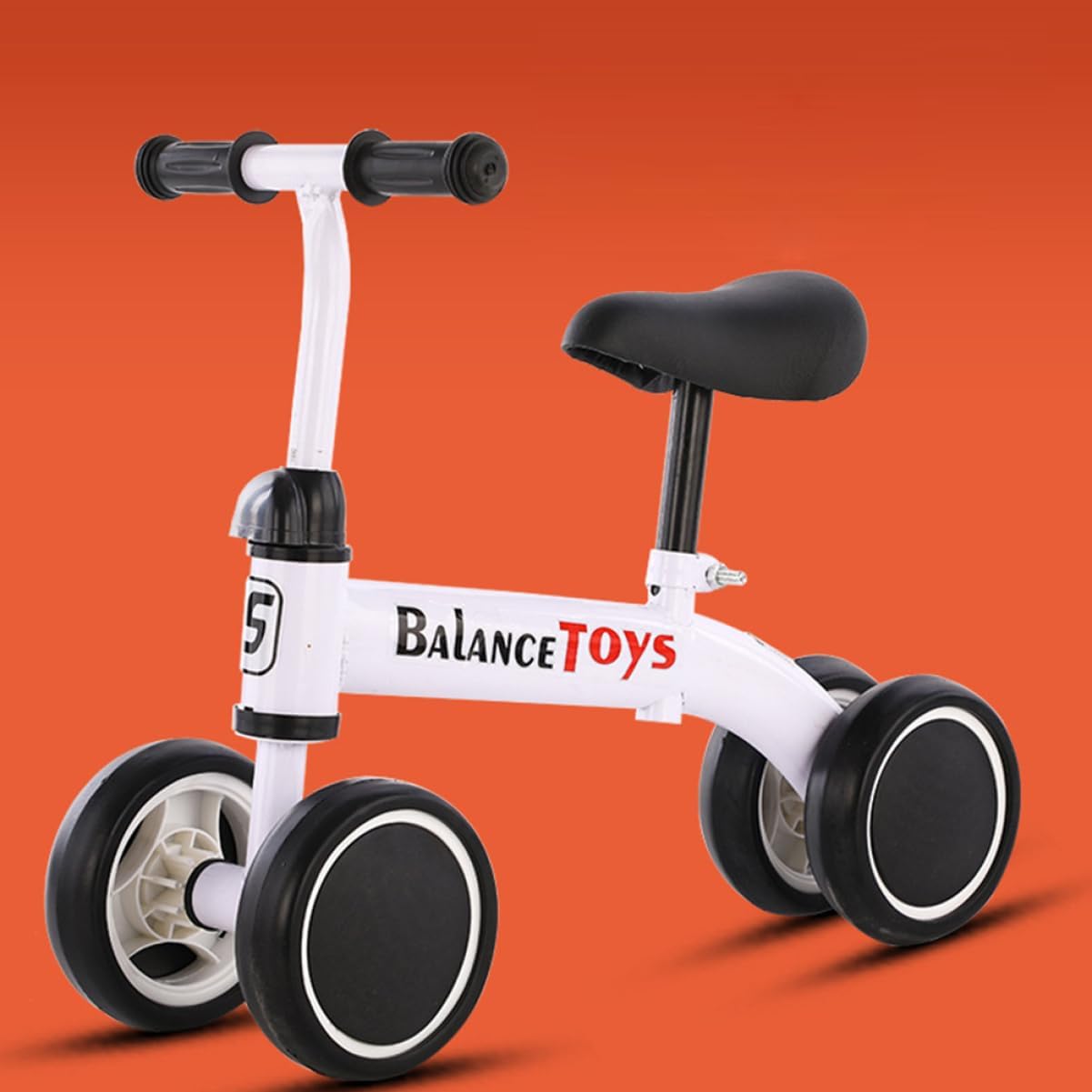 VICASKY 1Pc Balance Bike Wheel Walker for Non Slip Grip Comfortable Balance Indoors Outdoors White Color Age