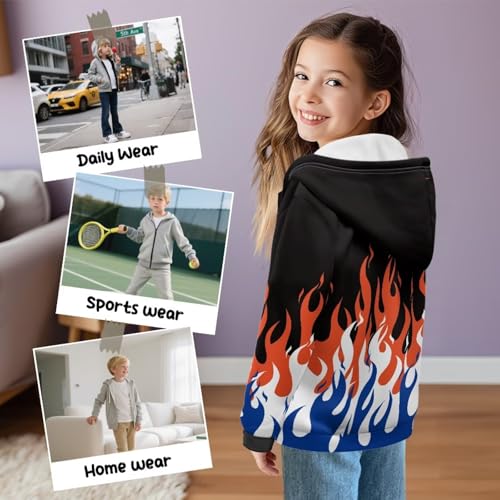 Rnyleeg Boys Jakets Lightweight Zip Up Hoodies for Boys Cardigan Sweatshirt Kids Long Sleeve Hooded Fall Winter Clothes S-XL4