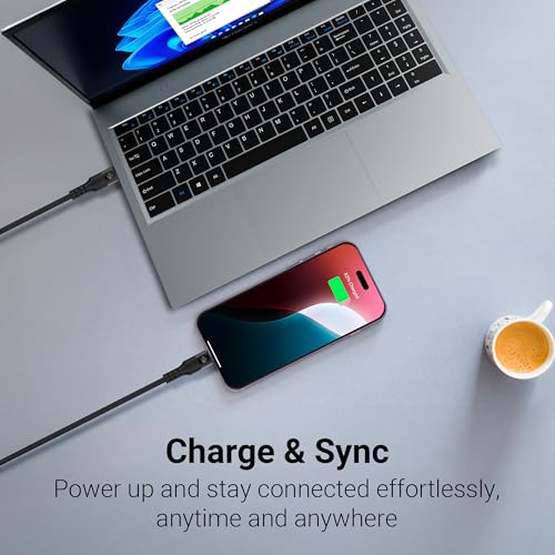 Image of Zebronics Wattz 60CC2 Type-C to Type-C Soft Silicone Cable, PD 60W, 1 Meter, Durable, Charge & Sync, Rapid Charging, For Laptops, Tablets, Mobiles (Black)