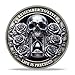 Memento Mori Coin Hourglass Skull Time Mortality Stoic Coin, Amor Fati Coin Memento Vivere Carpe Skull Collectible Keepsake Inspirational Reminder Coins Souvenir Silver-Plating