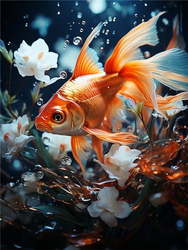 Diamond Painting Enfant et adulte pour décorer votre chambre avec un grand paysage de poissons
