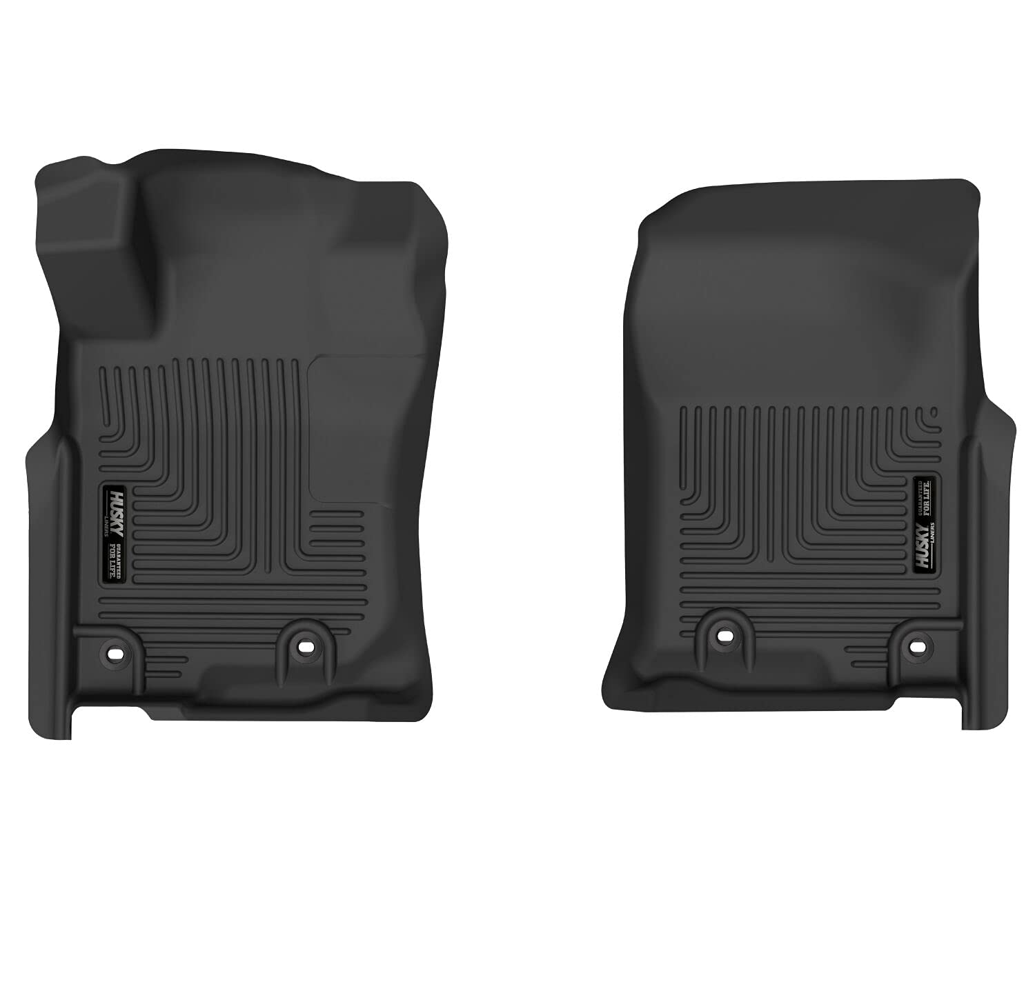 Husky Liners X-act Contour Floor Mats | Fits 2013-2024 Toyota 4Runner; 2014-2024 Lexus GX460 | Front Row, 2-pc Black - 53761