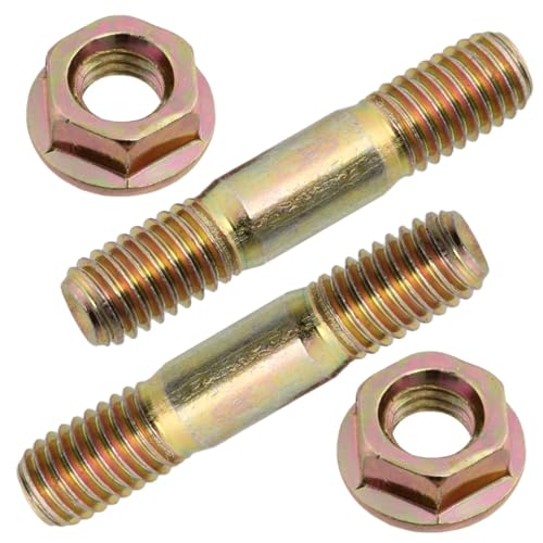 AERZETIX - C69767 - Kit de 2 goujons 42x8 mm + 2 écrous 16.5x7 mm pour réglage de tronçonneuse - compatible avec Blade Alpin Micul Padurar Ruris