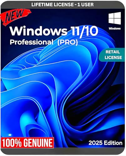 Image of Win 10 /11 Pro Product License Key (1 User /PC, Lifetime Validity) 32 /64 Bit | Unlimited Reinstallations (Quick Delivery) | 2025 Edition