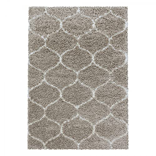 Tapis design isolant et doux pour sol froid carreaux beige - 3