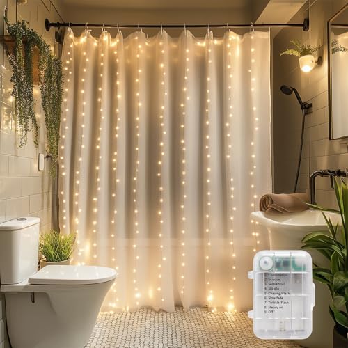 Guirlande lumineuse pour salle de bain sombre avec éclairage d'ambiance blanc chaud