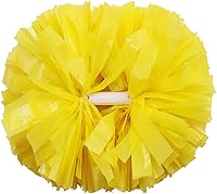 Vista 18 de Hooshing - Paquete de 2 pompones de animadora con mango tipo bastón, pompones para espíritu de equipo, deportes, bailes, animación, para niños, Negro