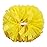 Hooshing 2PCS Yellow Pom Poms Cheerleading with Baton Handle for Team Spirit Sports Dance Cheering Kids Adults