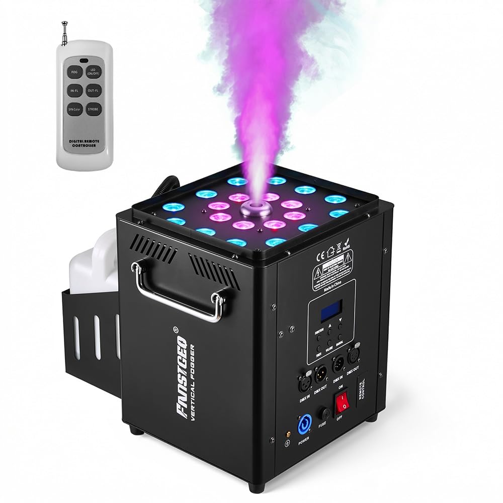 Photo 1 of FANSTGEQ Vertical Fog Machine 1800W with Remote & DMX Control, Timer